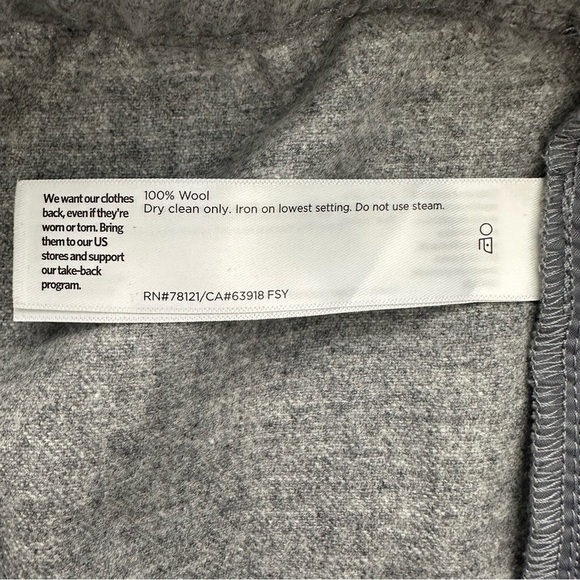 NWT Eileen Fisher Soft Wool Flannel Pleated Tapered Ankle Pants in Gray size XL - Picture 8 of 12